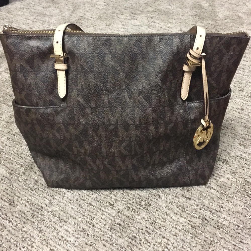 Brown Michael Kors Logo Purse